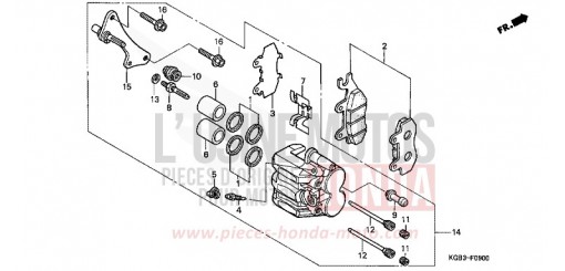 FRONT BRAKE CALIPER VT125CX de 1999
